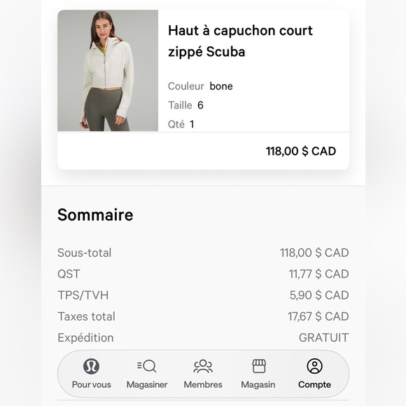 Lululemon Scuba Full-Zip Cropped Hoodie - Picture 6 of 6